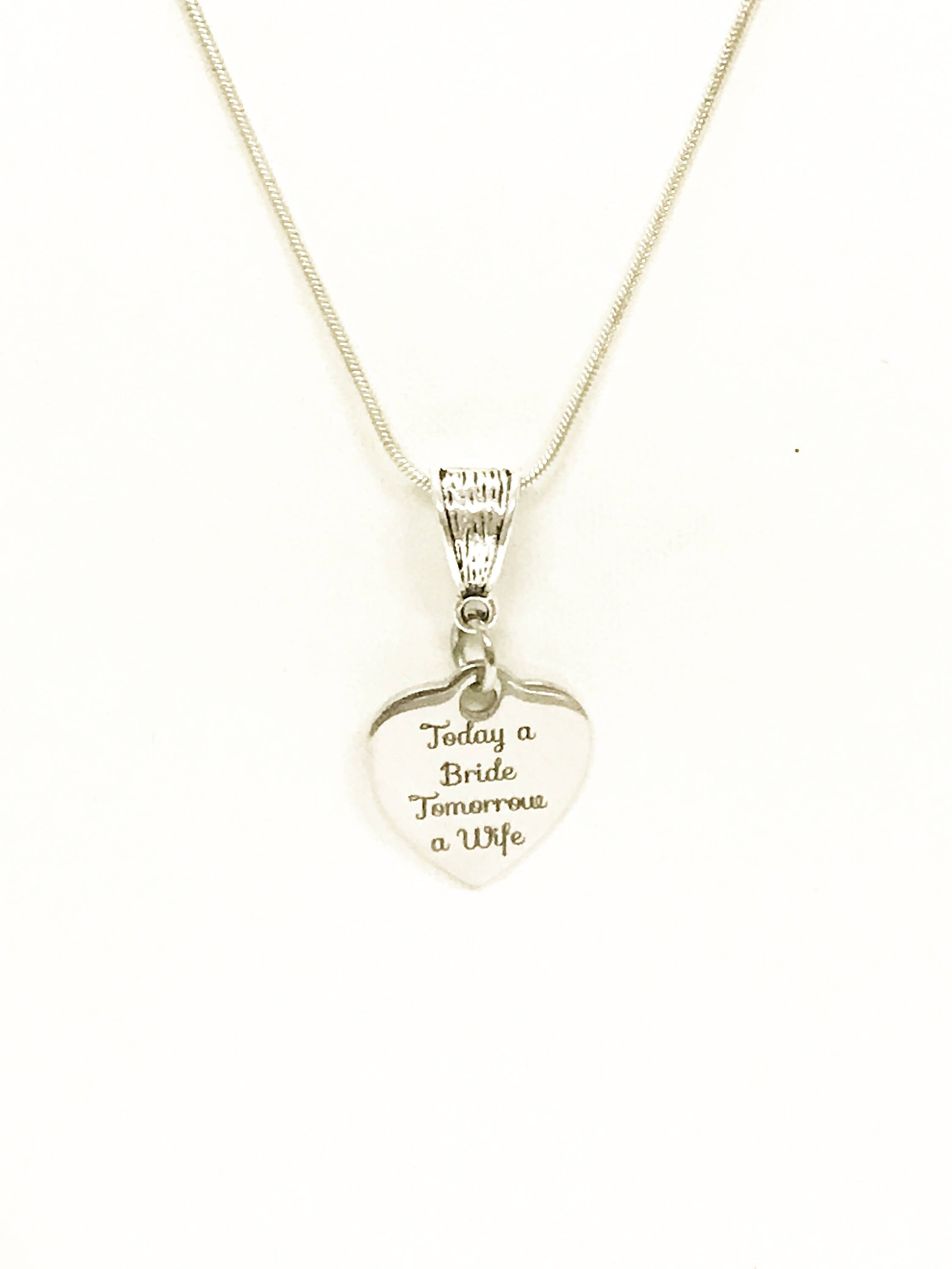 Engraved Bride-to-Wife Transition Necklace, Perfect Wedding Gift