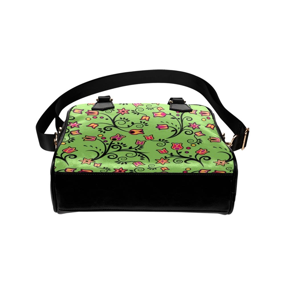 Stylish Light Green Yellow Star Shoulder Handbag