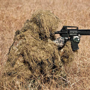 Desert Camouflage Ghillie Parka - Minimalist Outdoor Stealth Wear