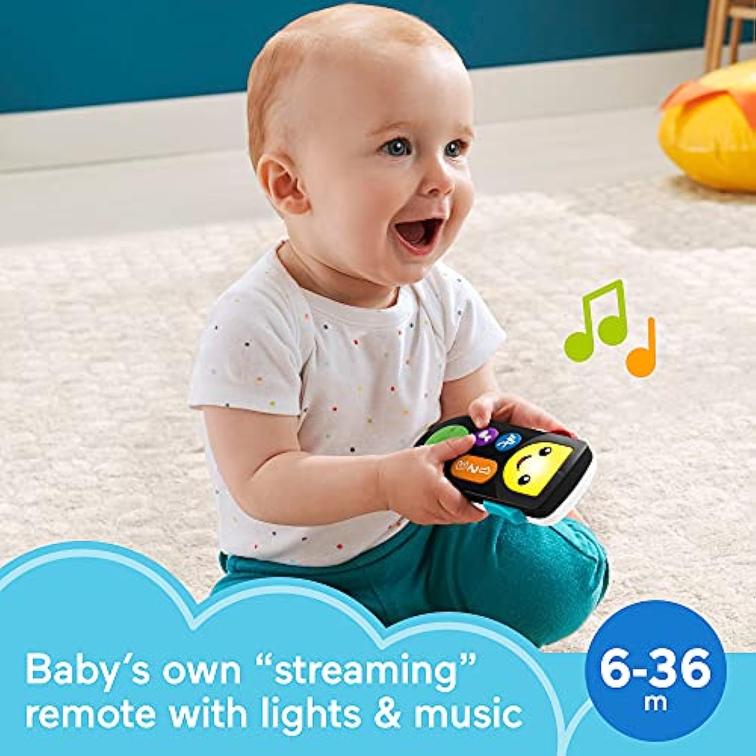 Interactive Baby Remote Control with Music, Lights & Learning