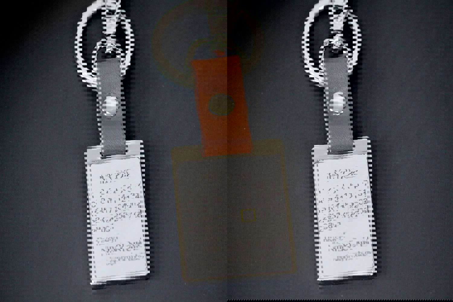 Personalized Metal Photo Keychain with Engraving