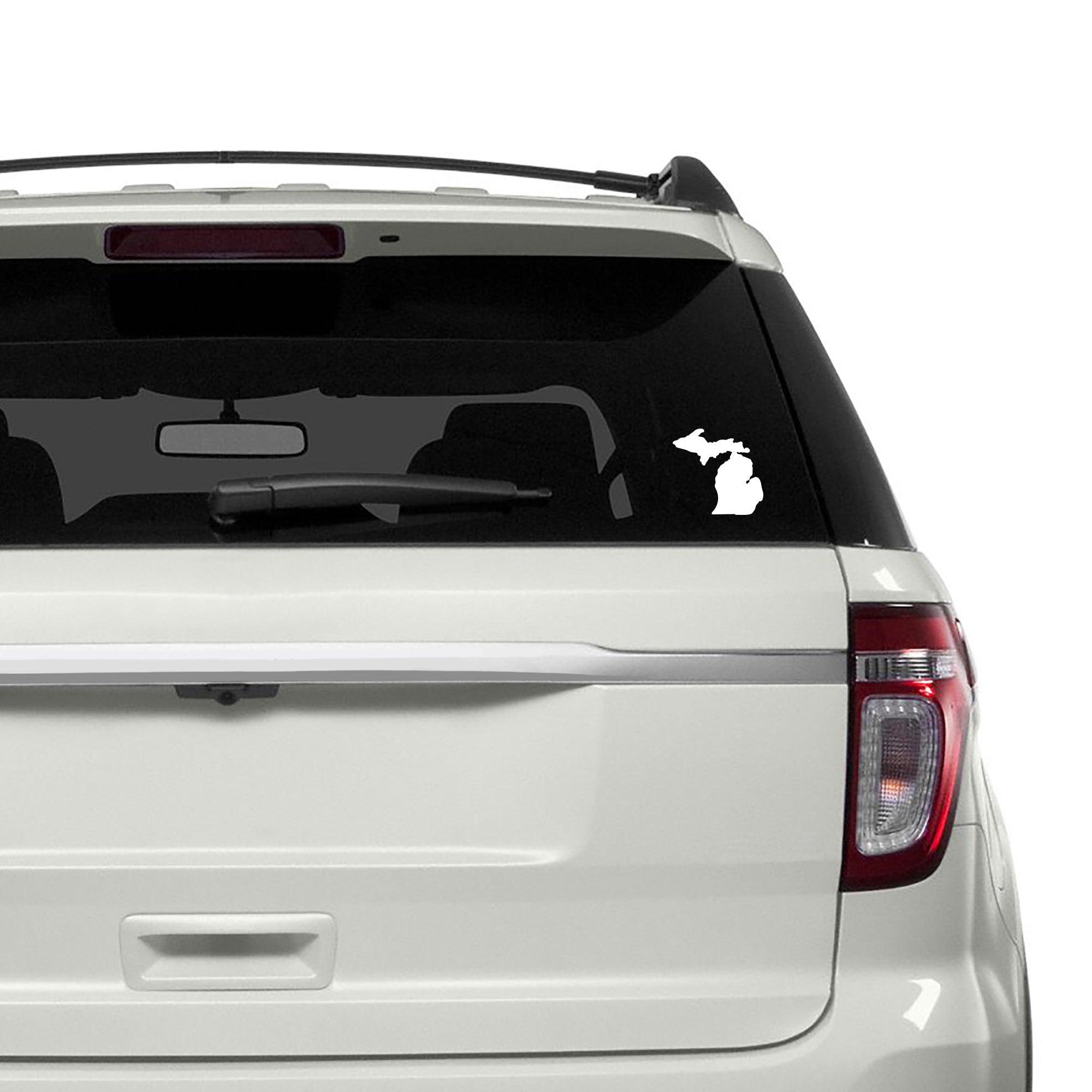 Michigan Pride Silhouette Vinyl Decal - 3W x White