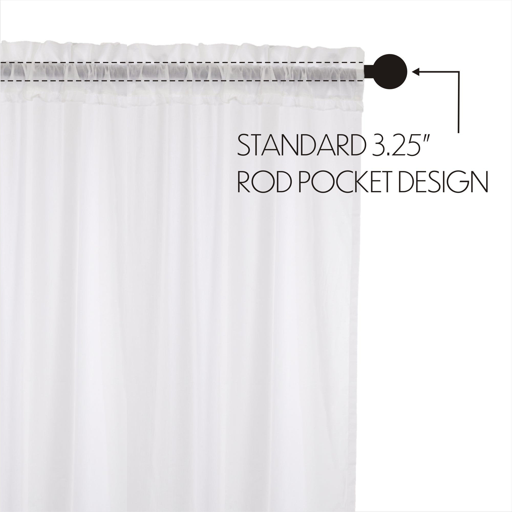 Elegant White Ruffled Sheer Swag Curtains for Rustic Charm