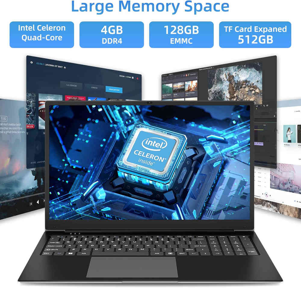 SGIN 17.3" Laptop with 4GB RAM, 256GB SSD, IPS Full HD Display